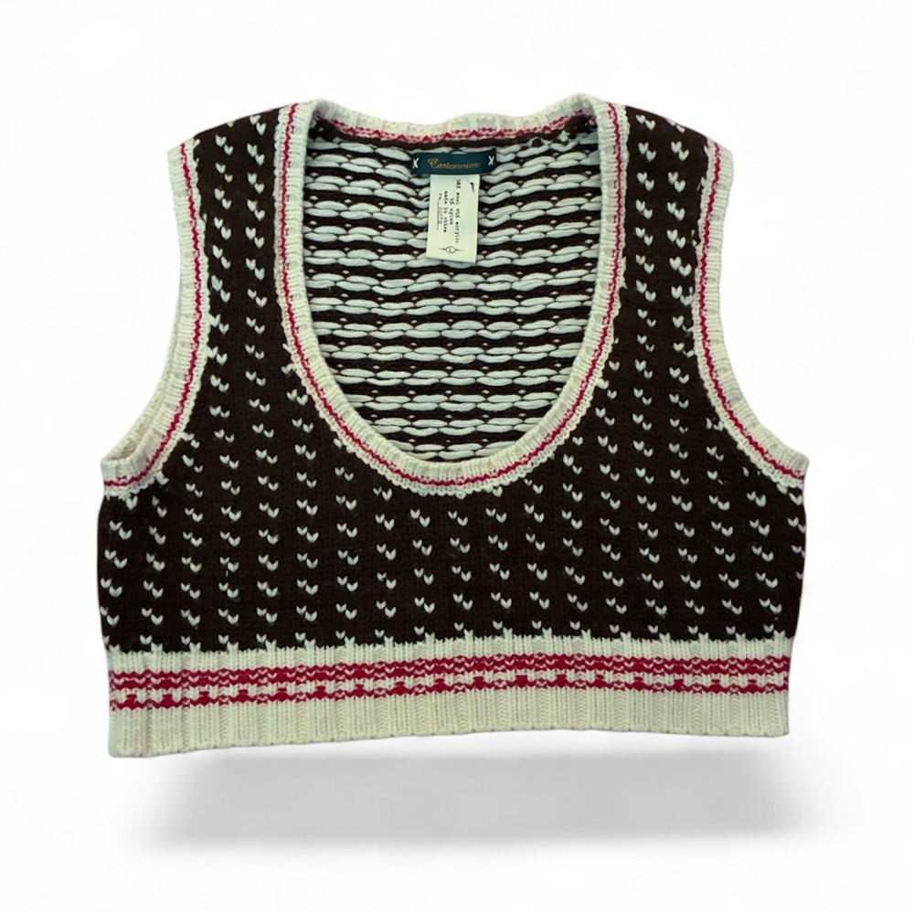 Anthropologie wool cropped scoop neck sweater size large